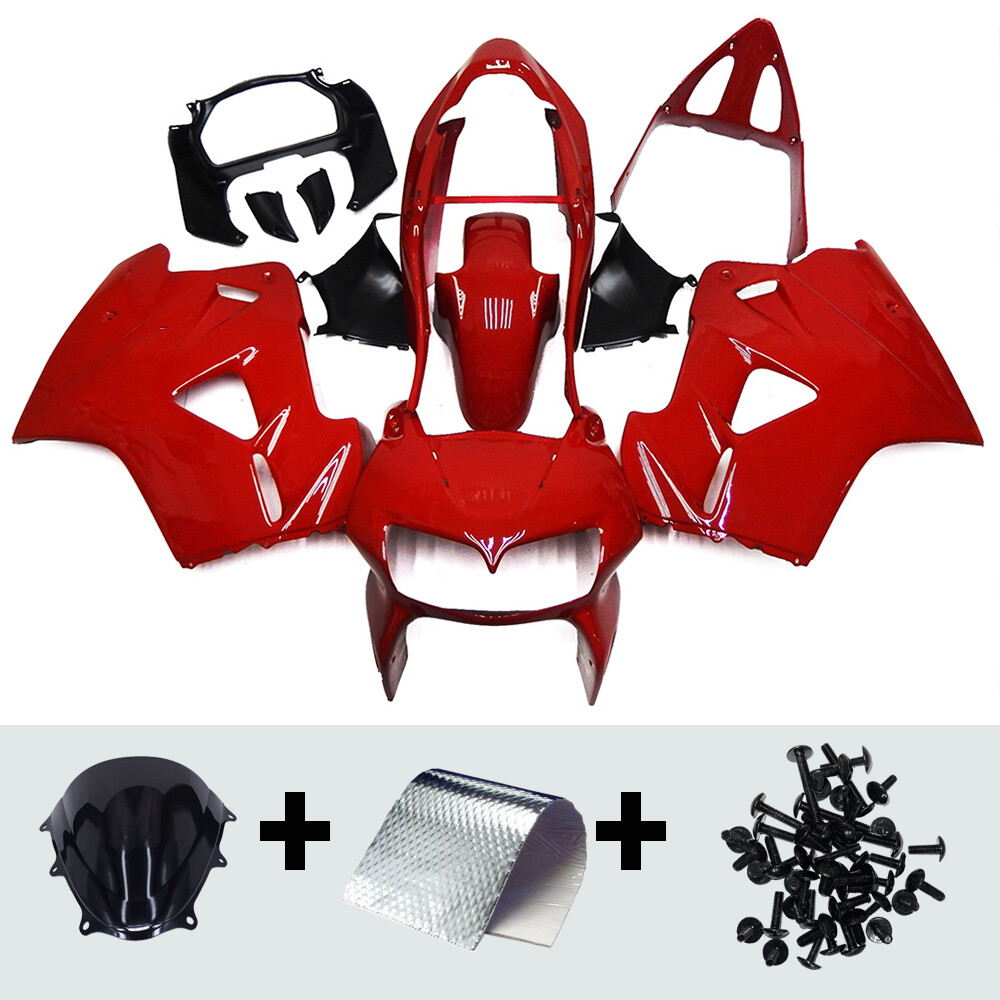 ABS Gloss Red Plastic Fairing Kit For Honda VFR800 1998 1999 2000 2001 Fairings