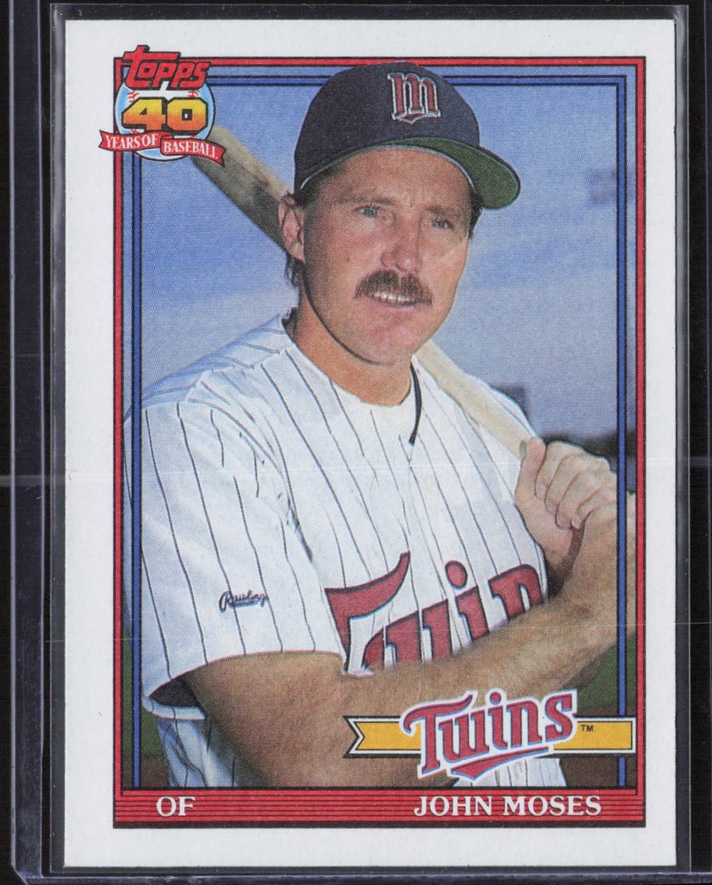 John Moses 1991 Topps #341 Minnesota Twins
