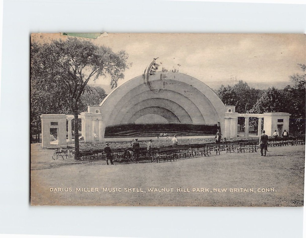 Postcard Darius Miller Music Shell Walnut Hill Park New Britain Connecticut USA