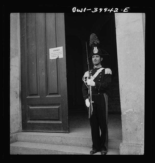 Sicily Italy 1943 Italian National Police Guard Allied Military Office