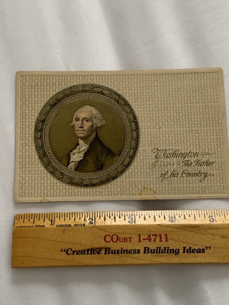 Vintage Postcard George Washington Portrait Unposted Embossed