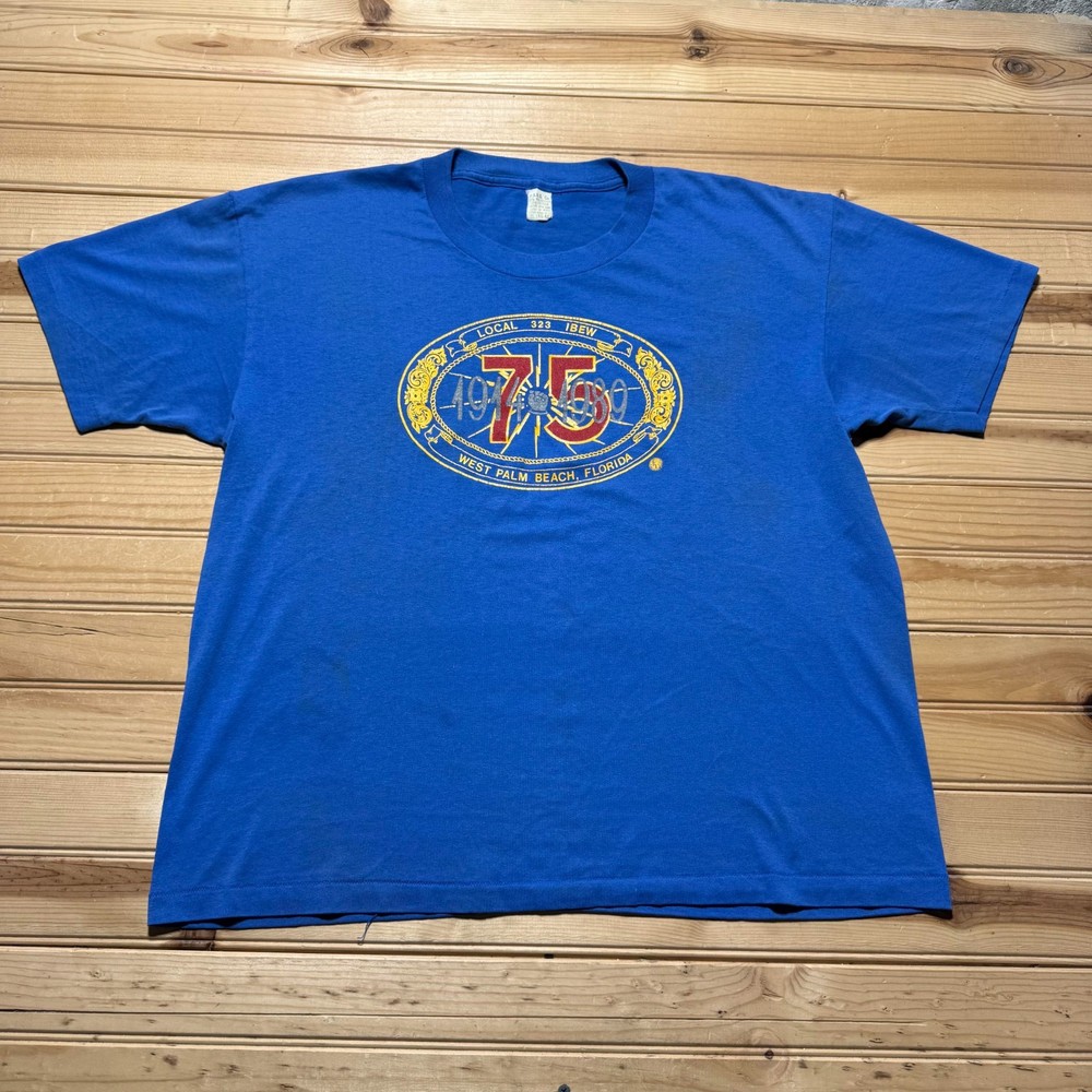 Vintage 1989 IBEW Local 323 75th Anniversary West Palm Beach Florida Shirt - XL
