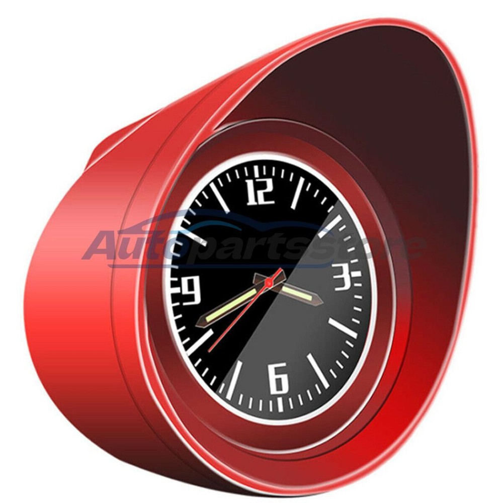 Car Dashboard Clock Interior Accessories Console Decor Luminous Backlight Red