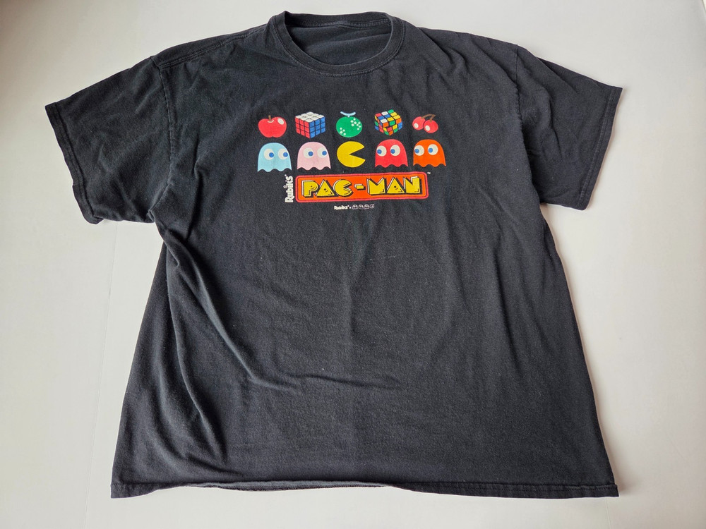 Rubiks X Pac-Man Cubed Black Shirt- Men's Size Large