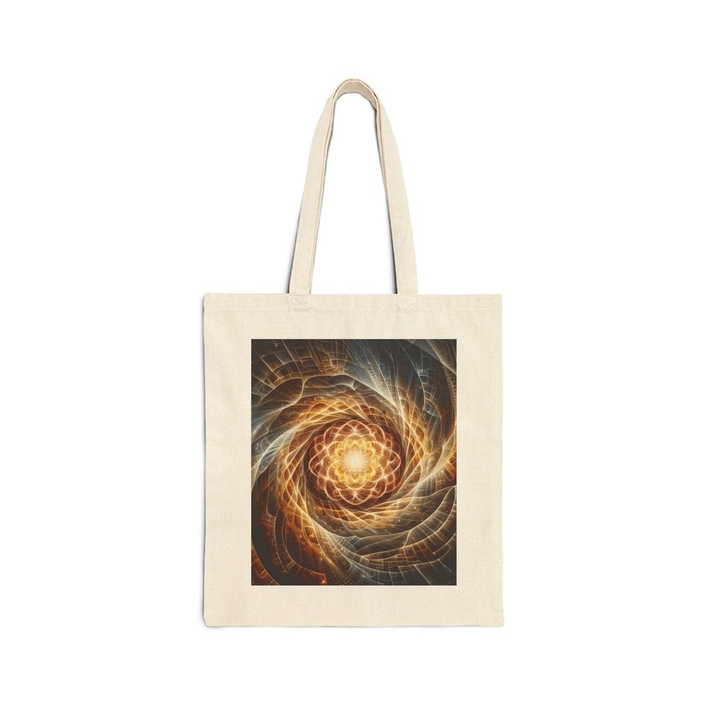 Vibrant Yellow Orange Abstract Cotton Canvas Tote Bag-image