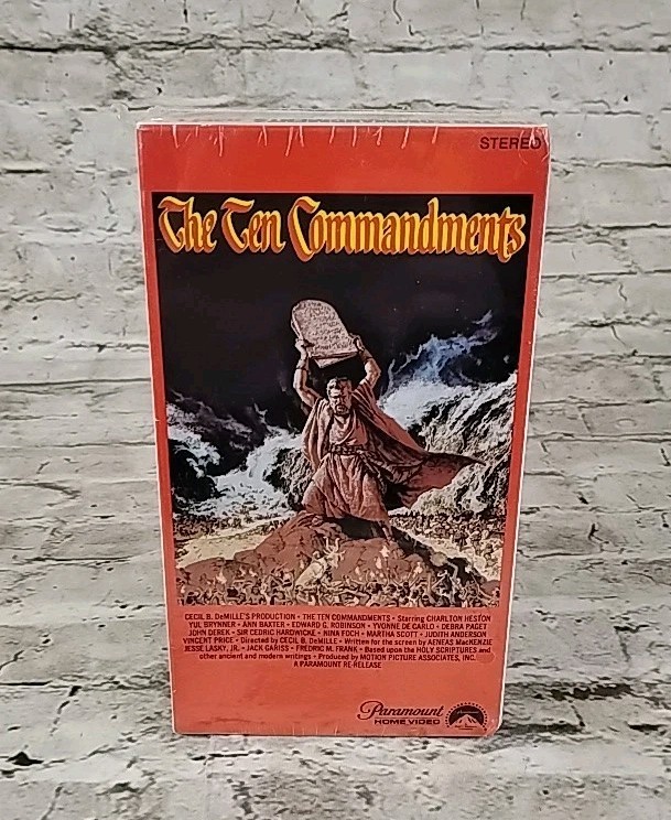 The 10 Commandments Vhs Volume Part 1 & 2 Has Original Paramount Watermarks