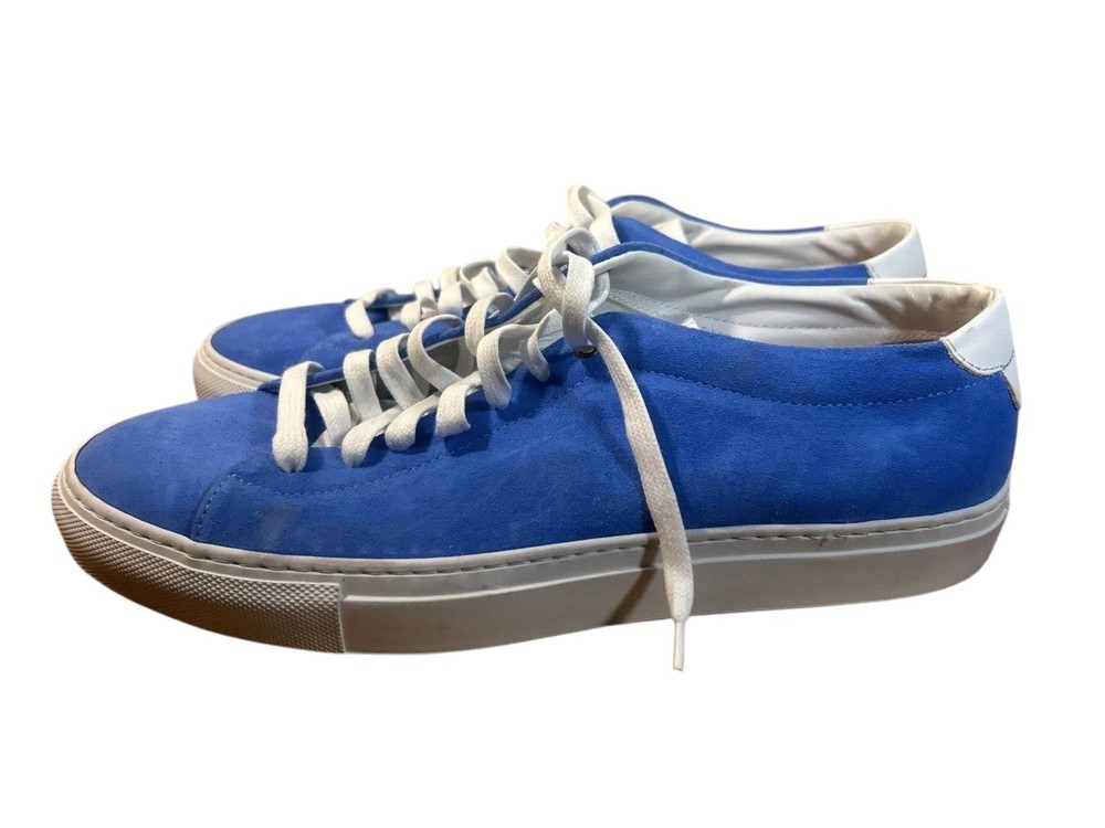 Good Man Brand Shoes Mens Size 9 Suede Leather Made Italy Low Top Sneakers
