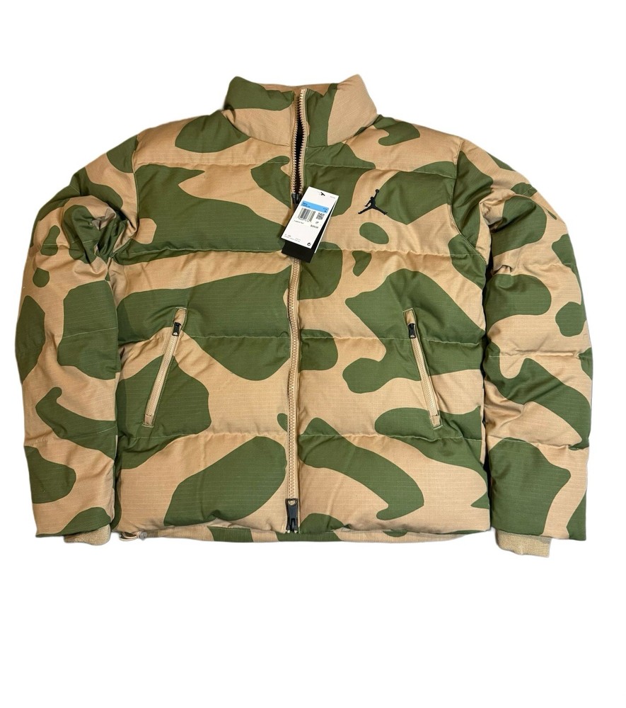 Nike Jordan Flight Heritage Printed Collar Zip Down Jacket MSRP $325