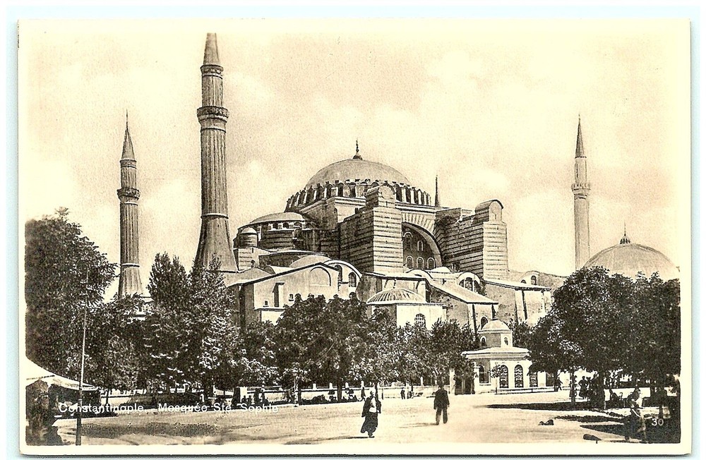 S04-3295, Constantinople, Turkey, Mosquee Ste Sophie, Real Photo Postcard