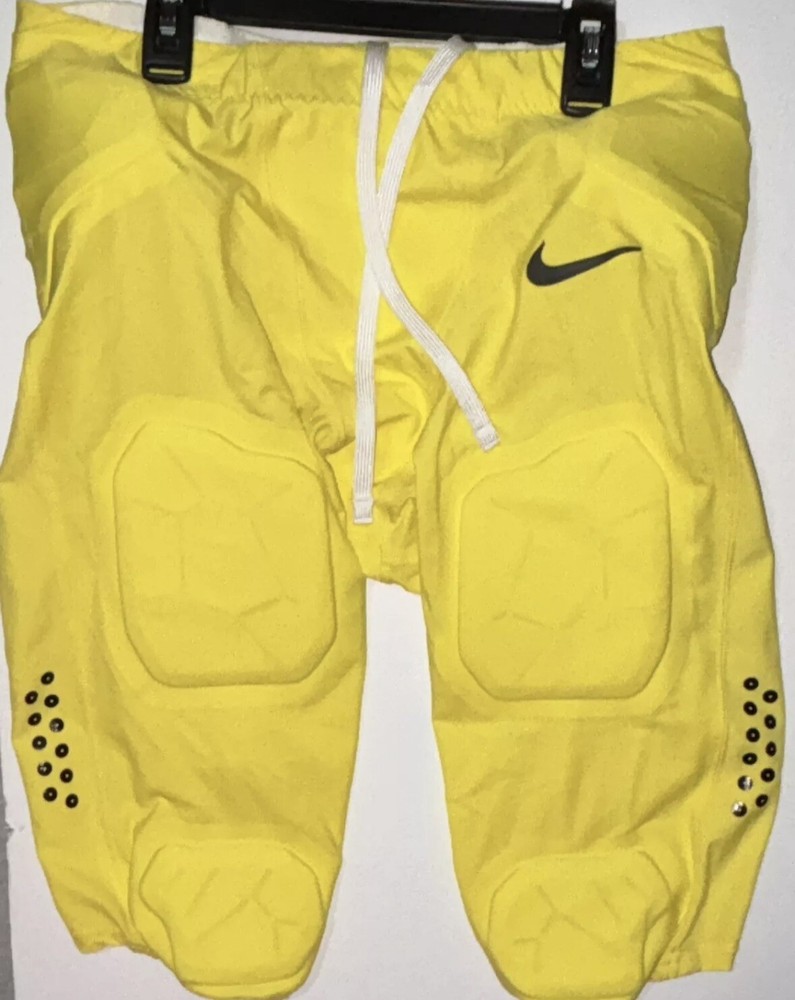 2021 Oregon Ducks PE Game Worn Nike Sz 40 Yellow Football Pants W/Built In Pads