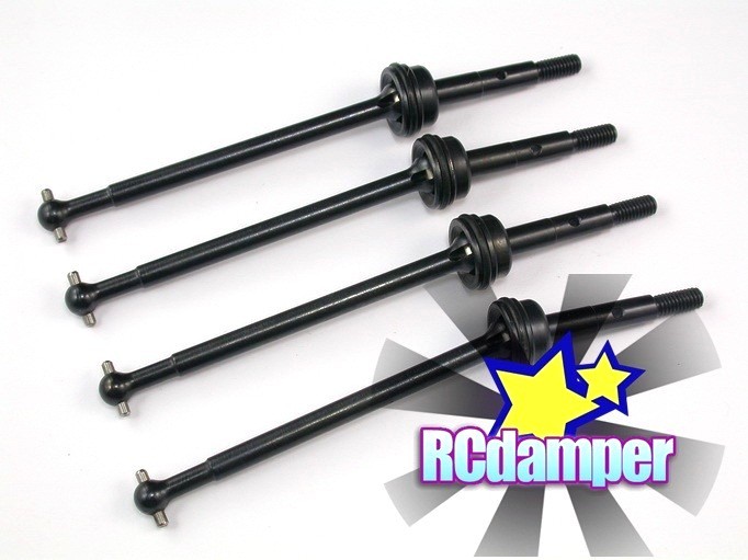 HARD STEEL FRONT & REAR CVD SWING SHAFT FOR HPI MINI SAVAGE XS FLUX