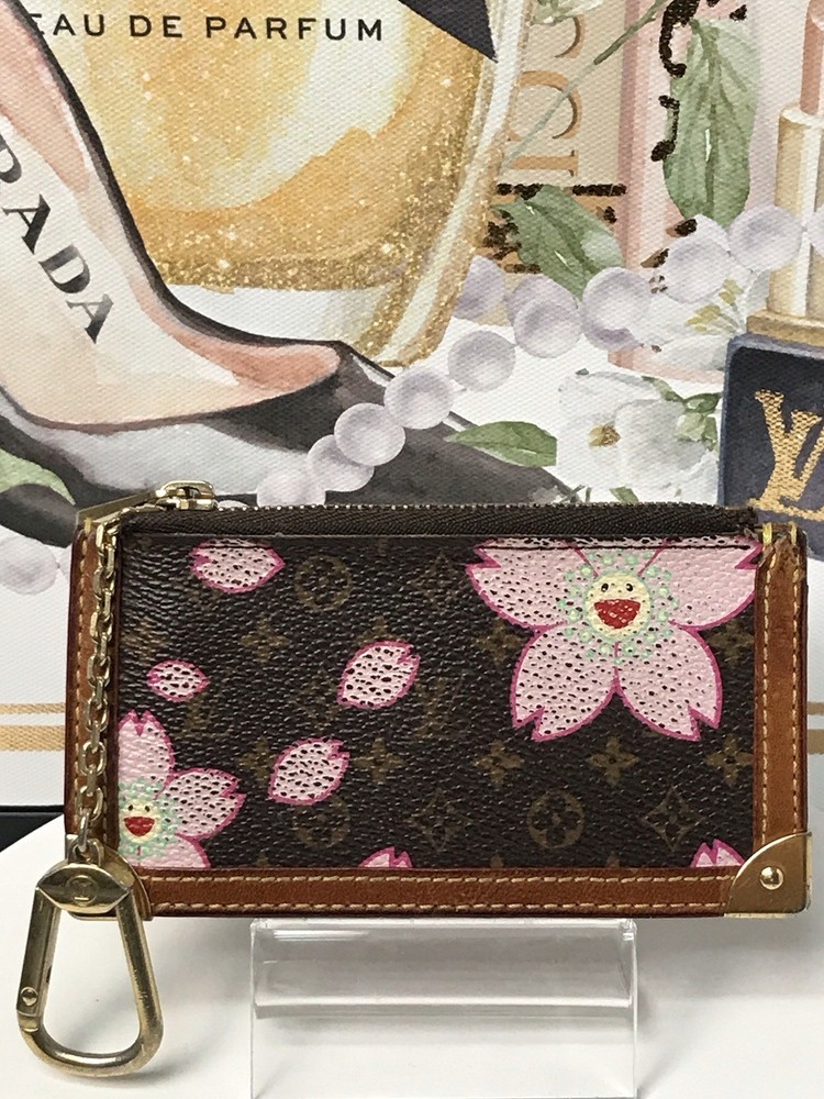Louis Vuitton Takashi Murakami Cherry Blossom Pochette Cle Coin Purse
