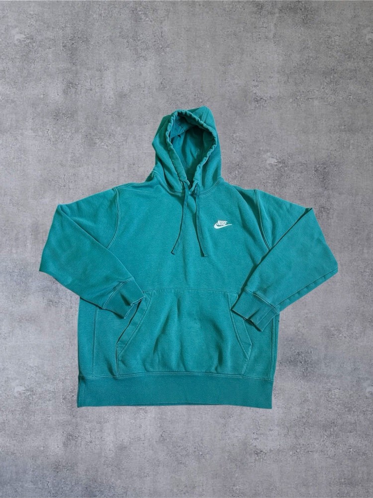 Nike Sportswear Club Hoodie Teal Women’s Medium Sweatshirt Pullover Swoosh