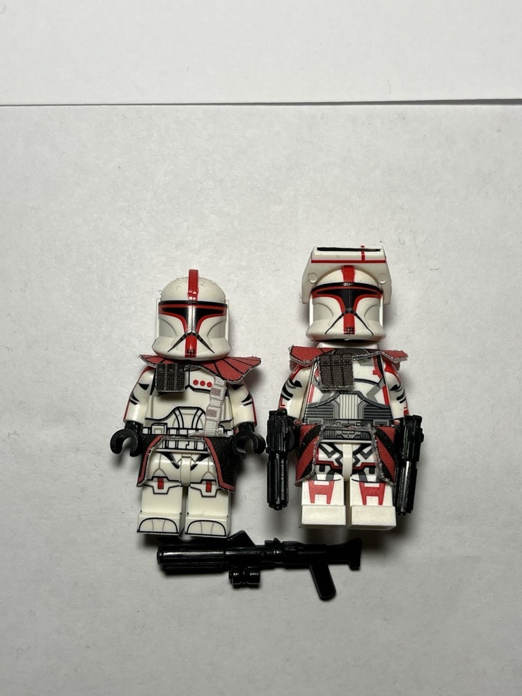 Lego Star Wars Phase 1 Clone Trooper Red Custom Lot