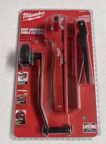 Milwaukee Armored Cable Cutter MC, AC, BX, MCAP Greenfield 48-22-6111 NEW-image