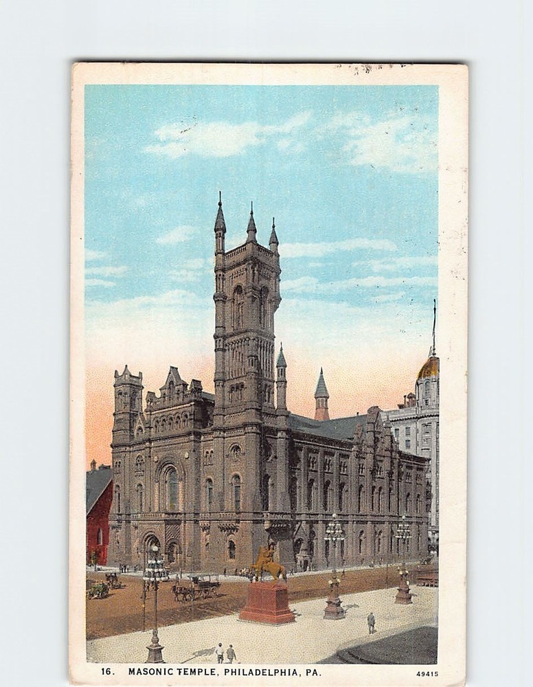Postcard Masonic Temple Philadelphia Pennsylvania USA