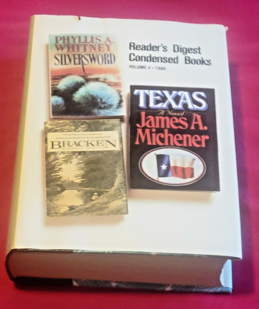 Reader's Digest Condensed Books 1986 Vol 4 Texas Michener Hardcover VG w/ Jacket