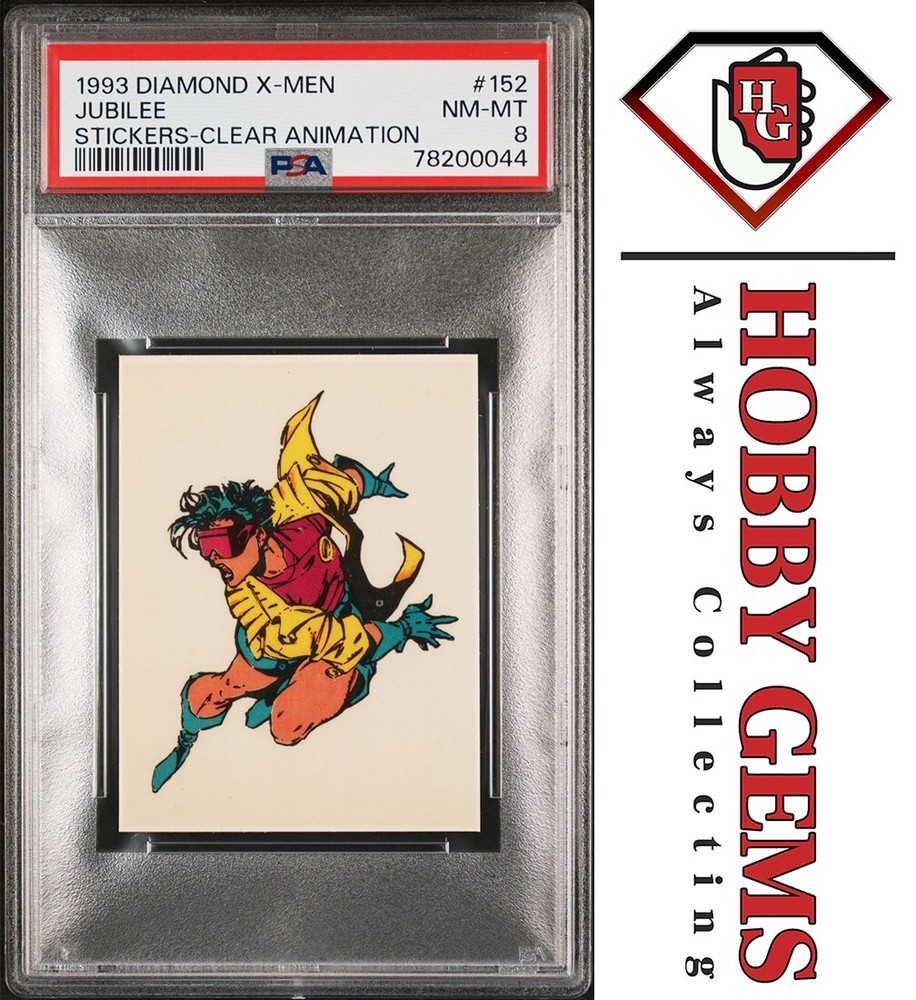 JUBILEE PSA 8 1993 Diamond Marvel X-Men Clear Animation Sticker #152