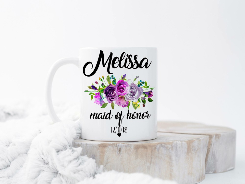 Custom Maid Of Honor Mug Bridal Party Gifts Maid Of Honor Gift Bridesmaid