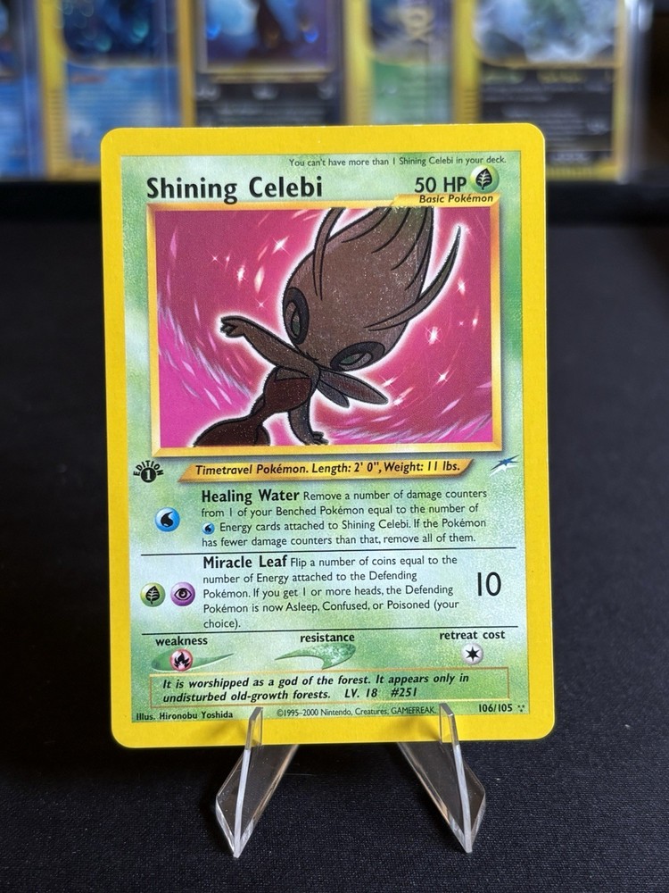 Shining Celebi 1st Edition 2002 Neo Destiny #106 English Secret Rare! Vintage