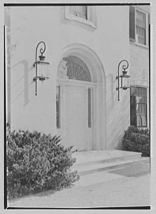 Photo:Westbury Long Island NY Howard Phipps Residence Entrance Facade 1936