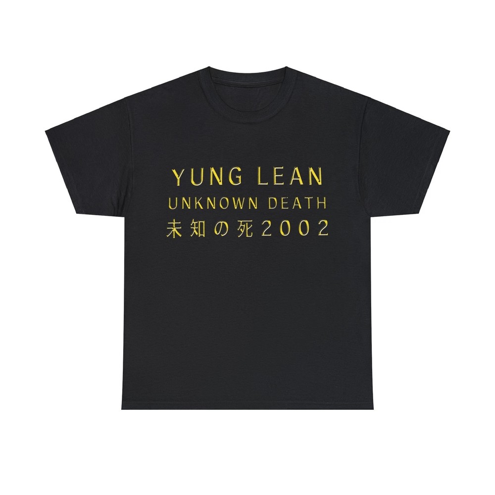 Reprint Yung Lean Unknown Death 2002 Black Tee T-Shirt - S - 4XL