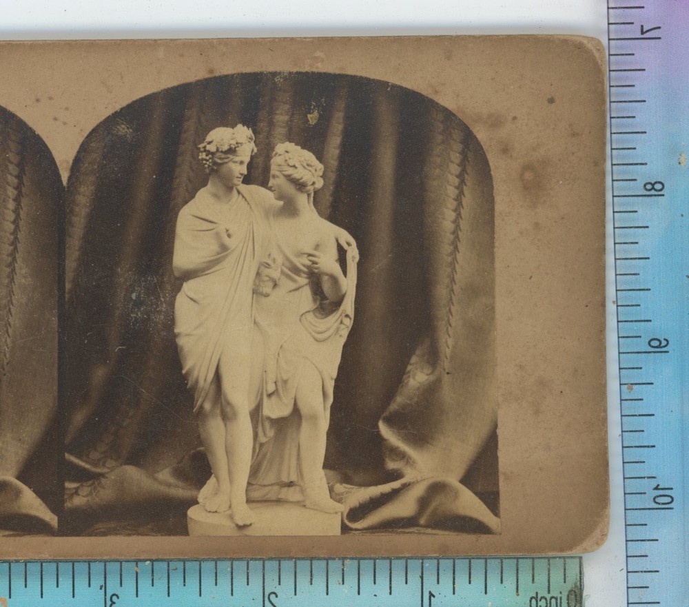 Bacchus & Ariadne Sculpture Statue London Stereoscopic Stereoview