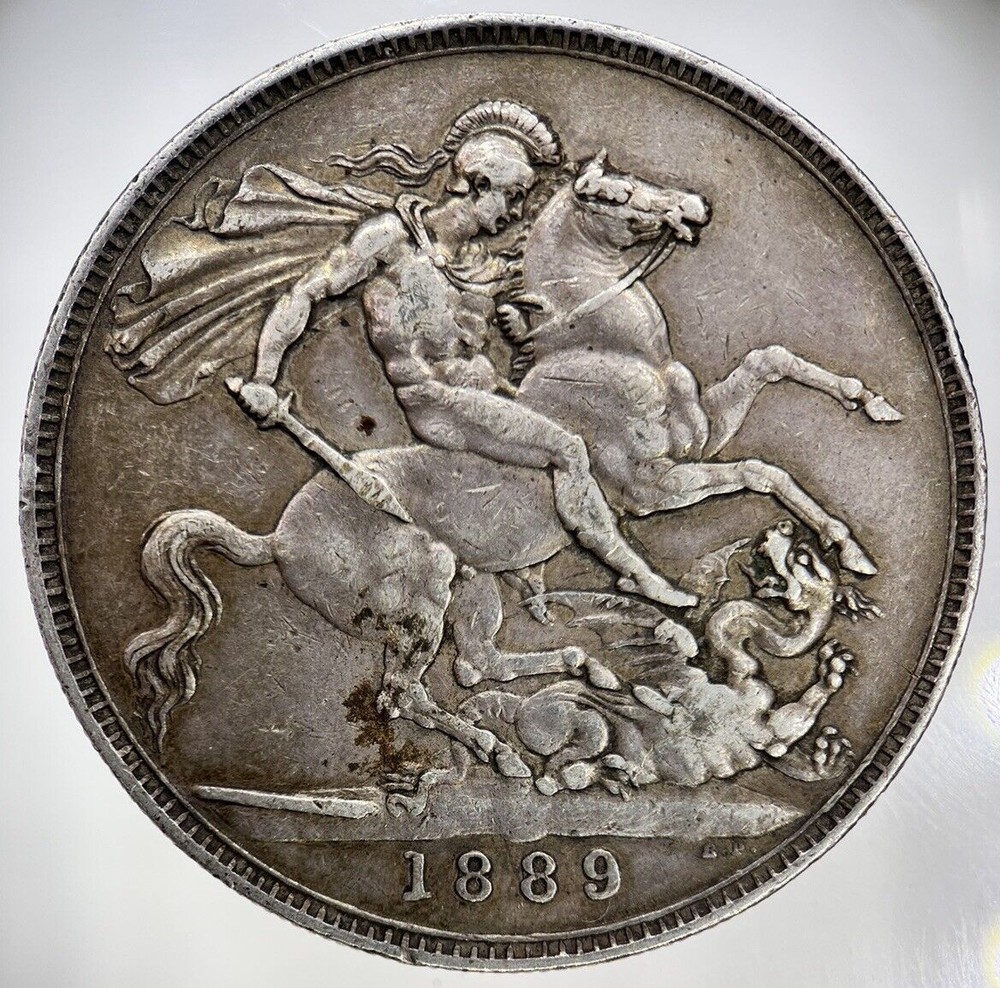 1889 Victoria One Crown Silver Coin | Fine Collectable Grade