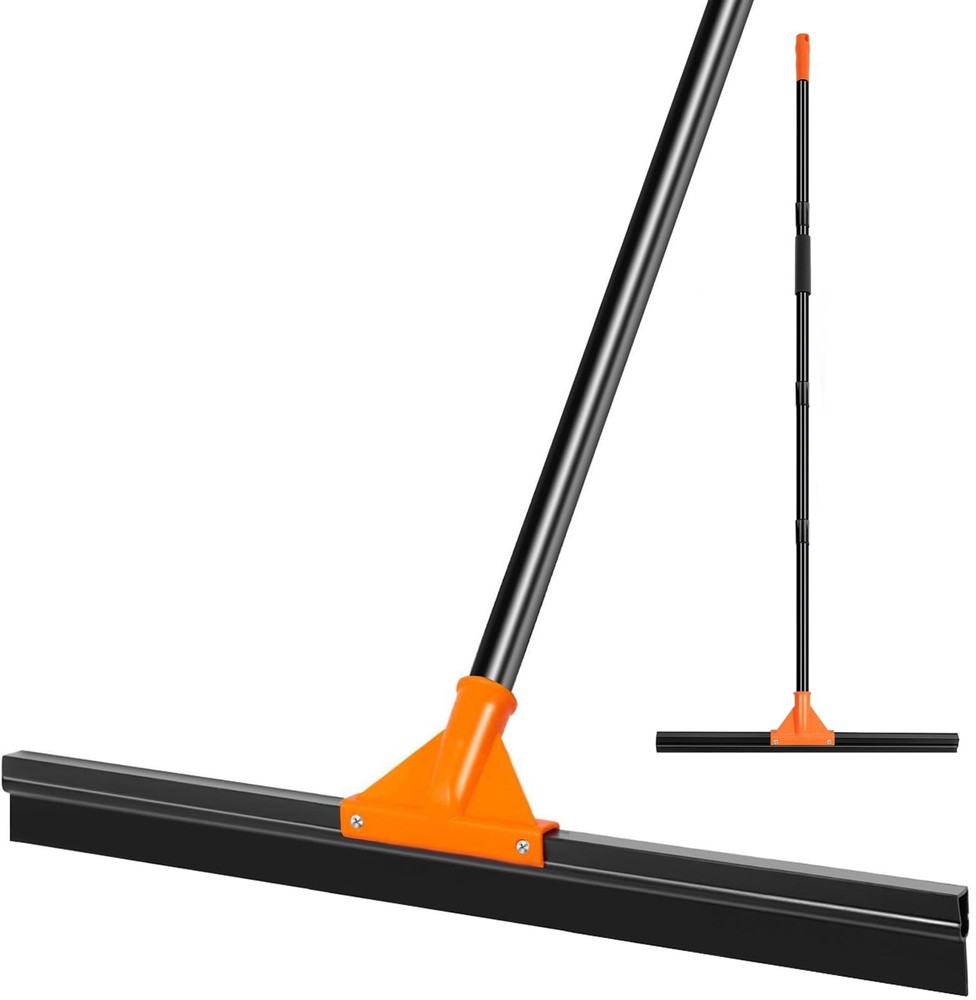 Heavy Duty Floor Squeegee with Long Handle, 18