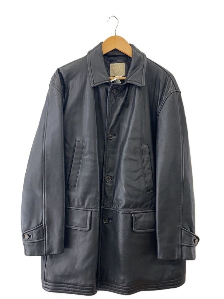 Takeo Kikuchi Leather Jacket Blouson/3/Sheep Leather/Blk 3499