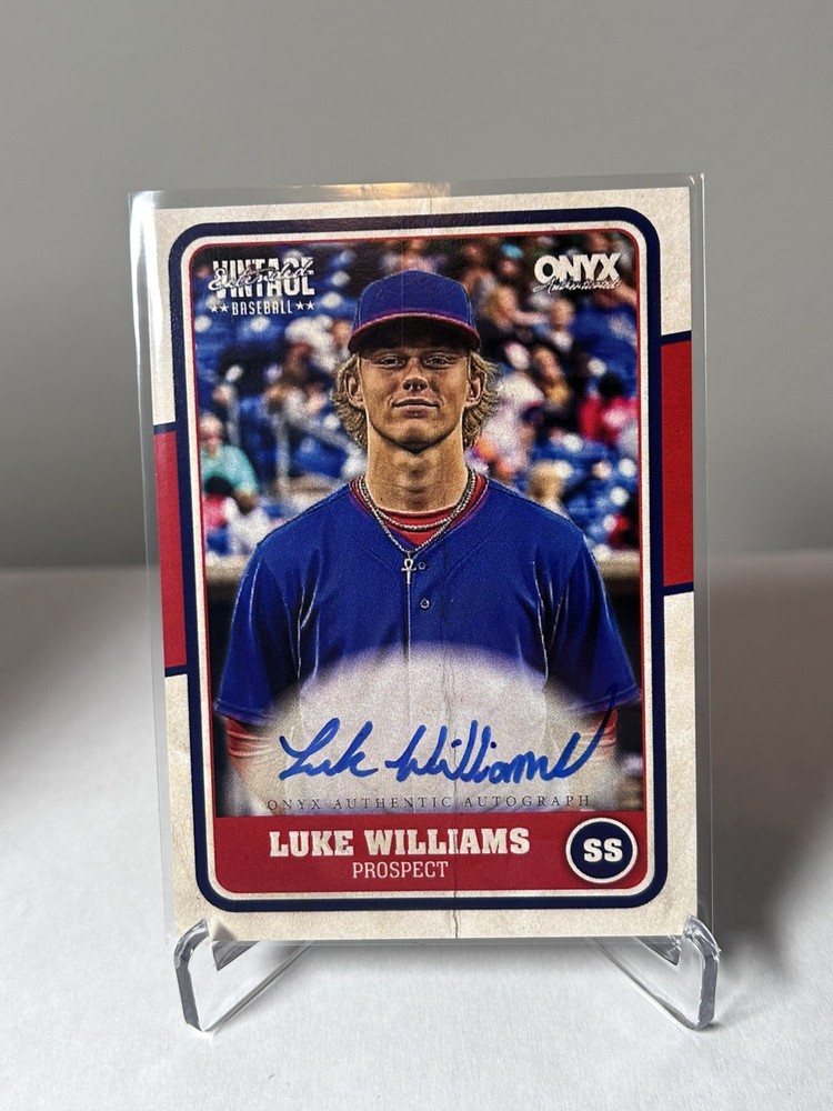 2025 Onyx Vintage Extended Luke Williams On Card Prospect Auto