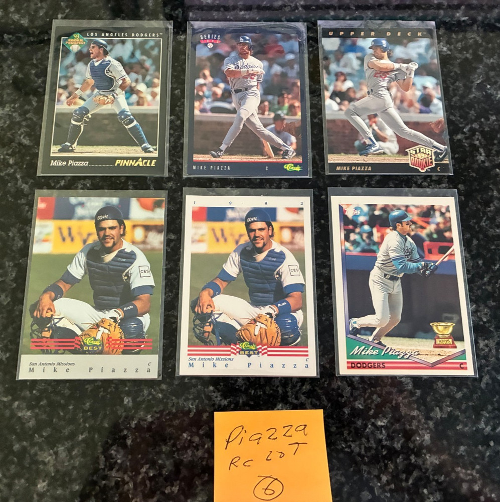 Mike Piazza Rookie Card Lot...................6 Total
