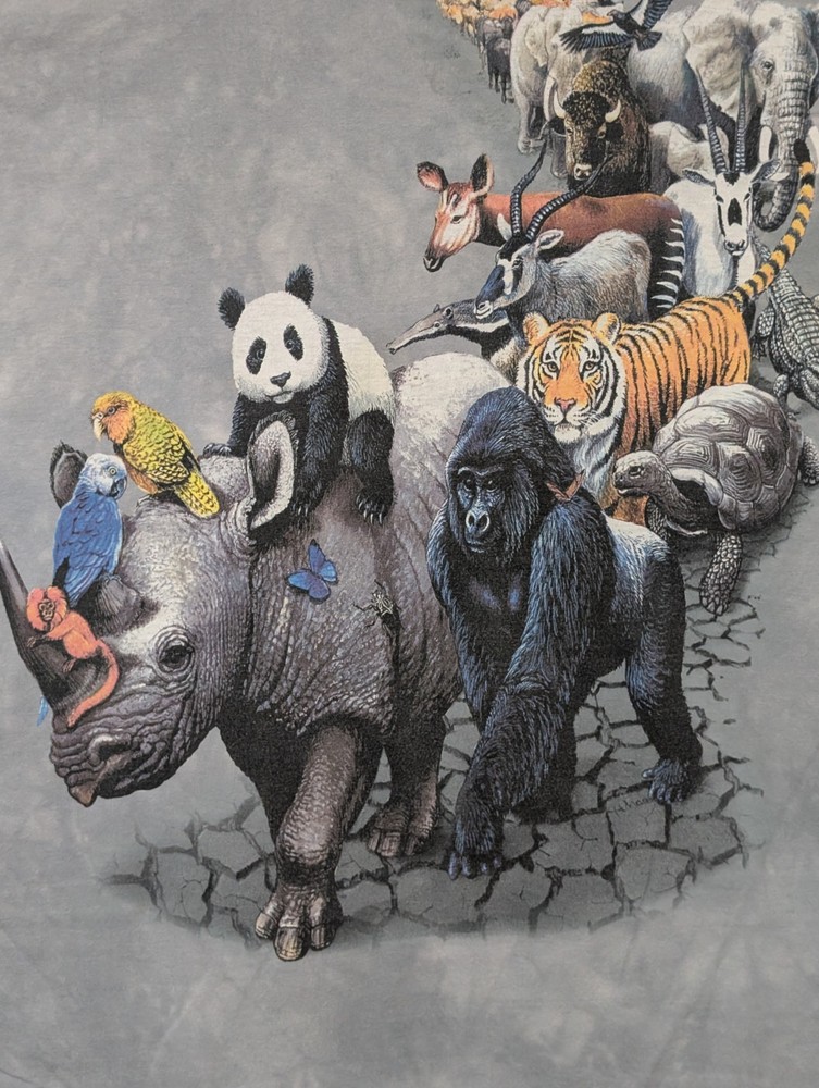 The Mountain Mens T-shirt Vintage Save Our Environment Wildlife XL #6395