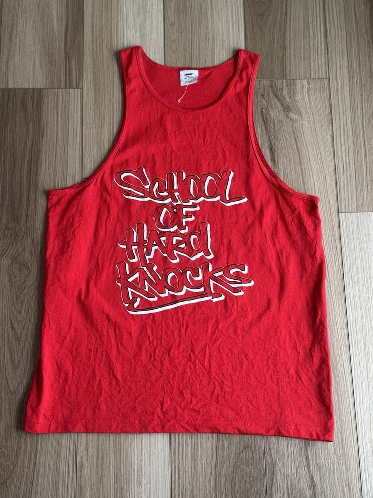 Vintage School Of Hard Knocks Tank Top Hip Hop Rap Y2K Graffiti Made In USA XL