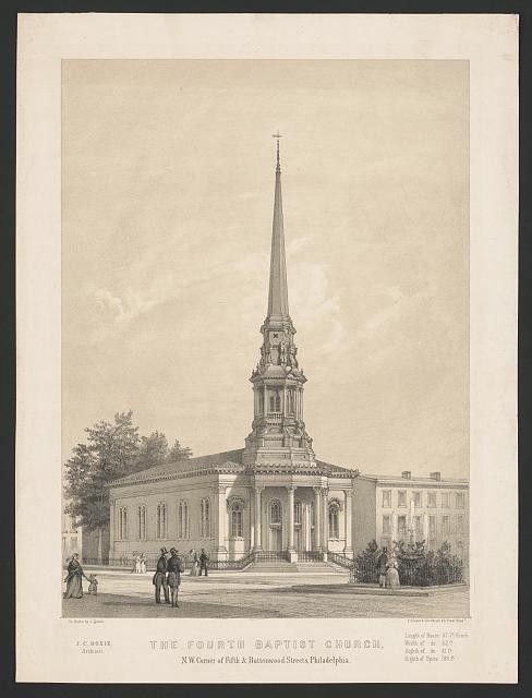 N.W. corner of Fifth & Buttonwood Streets, , The Fourth Baptist Church