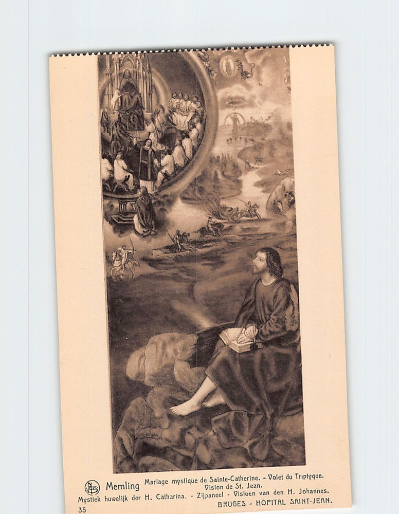 Postcard John the Evangelist St John Altarpiece by Hans Memling