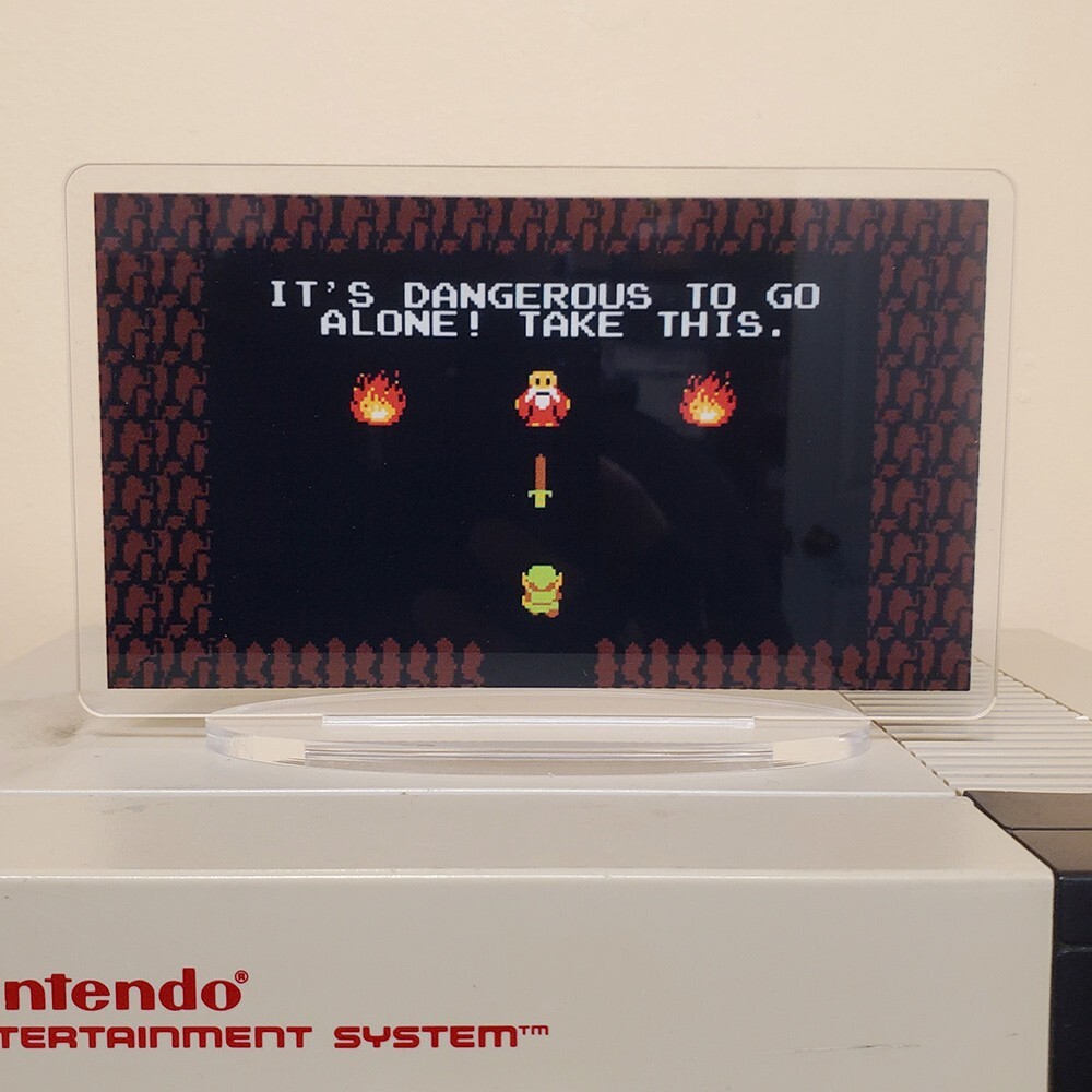 Zelda acrylic standee 4x6 inches ▲ Link Wooden Sword Old Man Cave ▲ classic LoZ