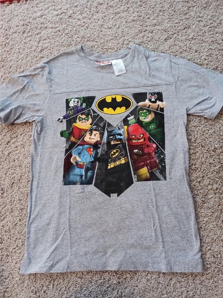 Lego Batman Movie Size 10-12 10 12 T Shirt Top EUC Boys Super Hero Joker Robin