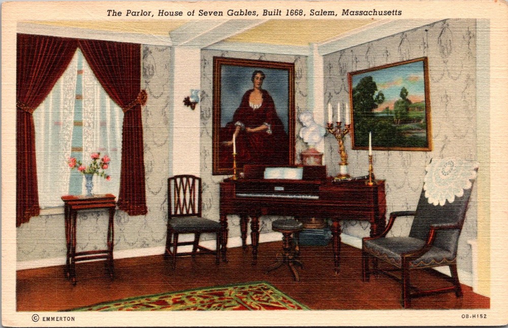 The Parlor House of Seven Gables Salem Massachusetts Postcard