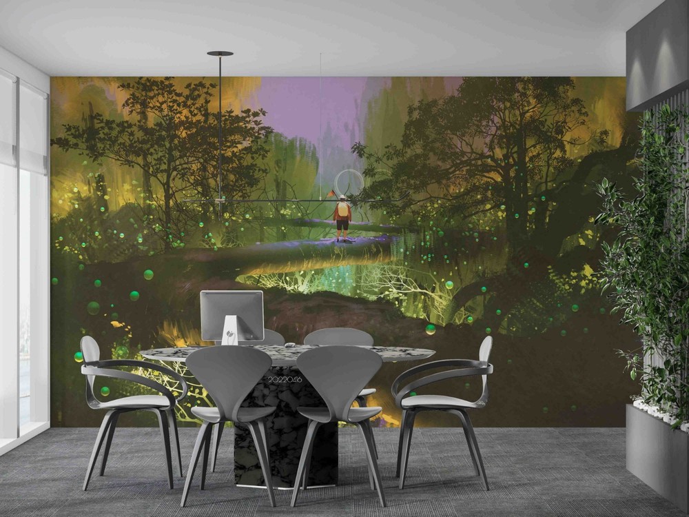 3D Fantasy Forest Illustration Wall Murals Wallpaper Murals Wall Sticker