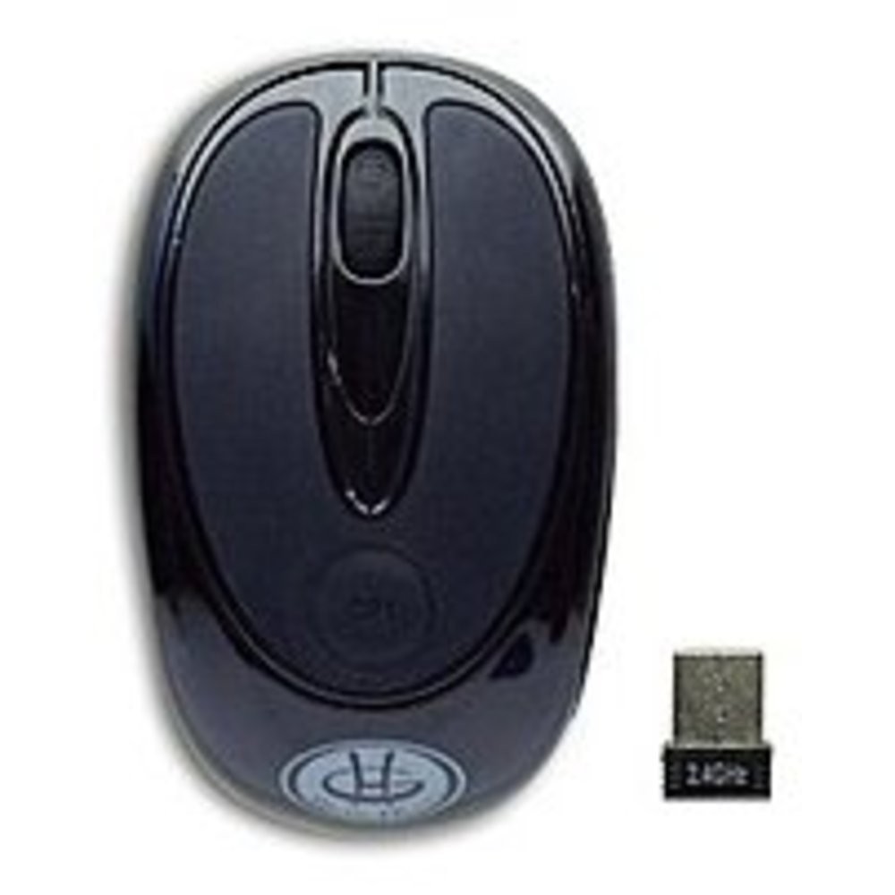 2.4GHz Wireless Nano Optical Mouse in Black with USB Receiver Brand New