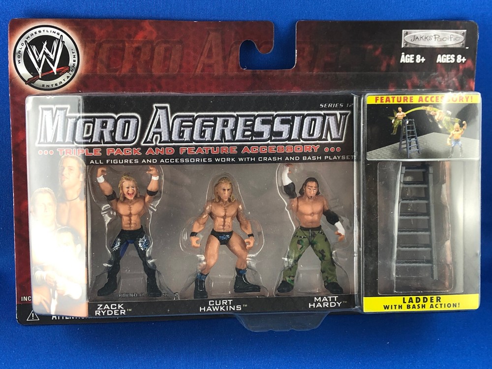 WWE JAKKS PACIFIC MICRO AGGRESSION LADDER MATT HARDY ZACK RYDER NEW   (NR2)