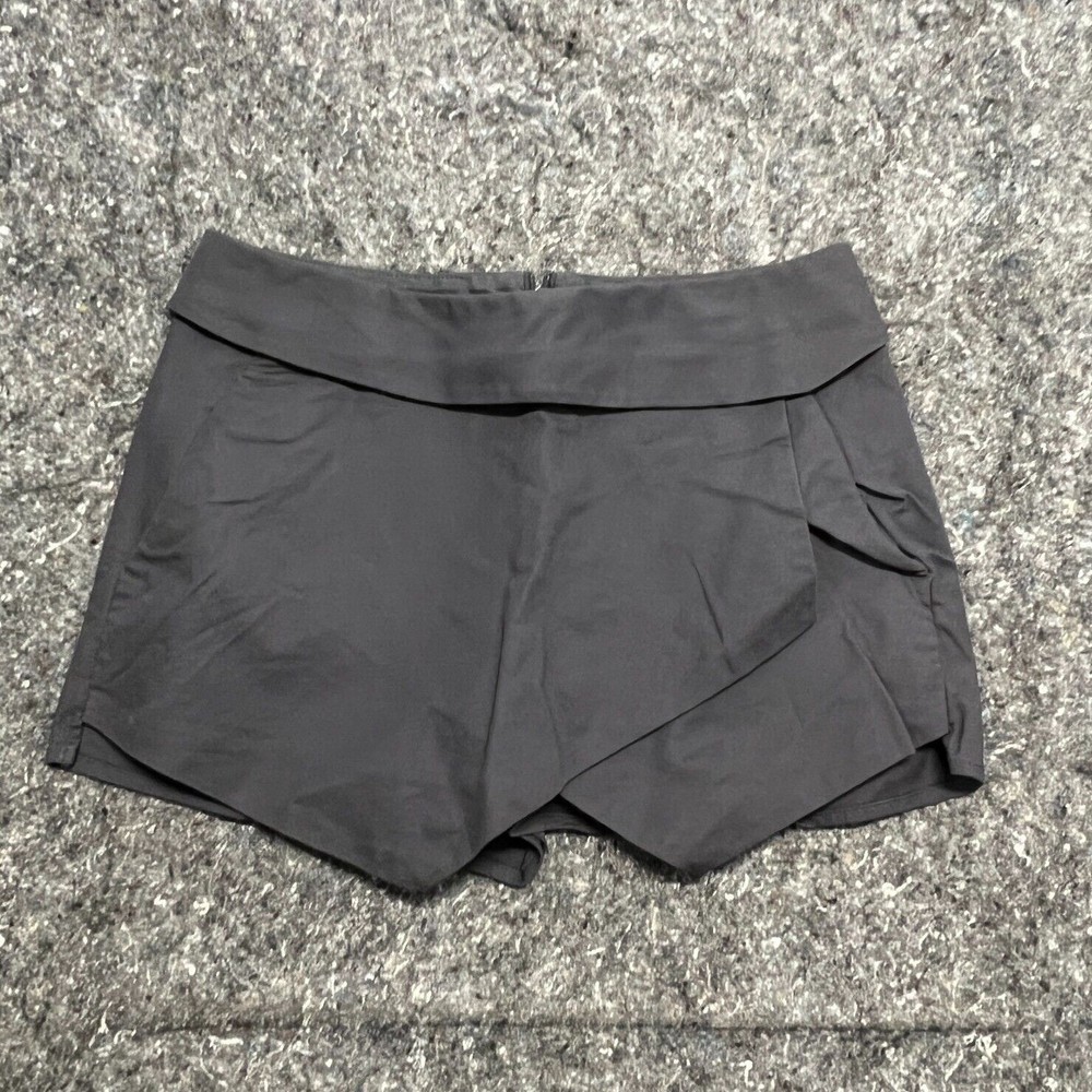 Talula Dark Gray Fold Over Waist Shorts Womens Size 2 Charcoal Mini