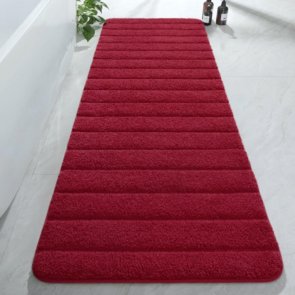 AROGAN Luxury Long Bathroom Runner Rugs Thick Soft Absorbent Microfiber Non Slip