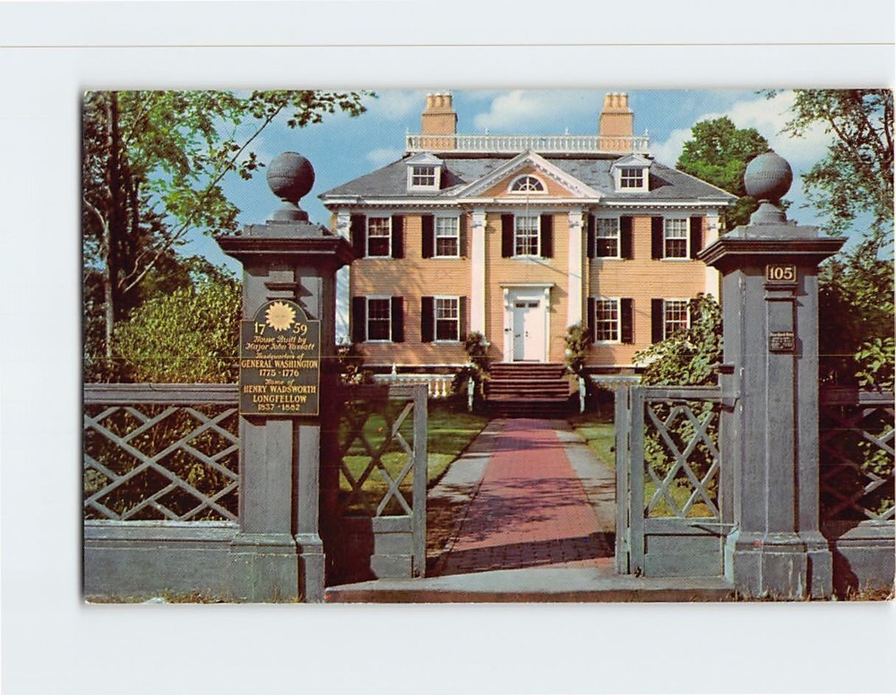 Postcard The Longfellow House Cambridge Massachusetts USA