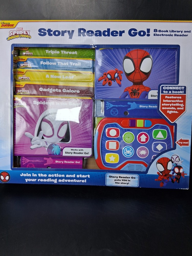 Spidey and His Amazing Friends: Story Reader Go! 8-Book Library and Electronic R