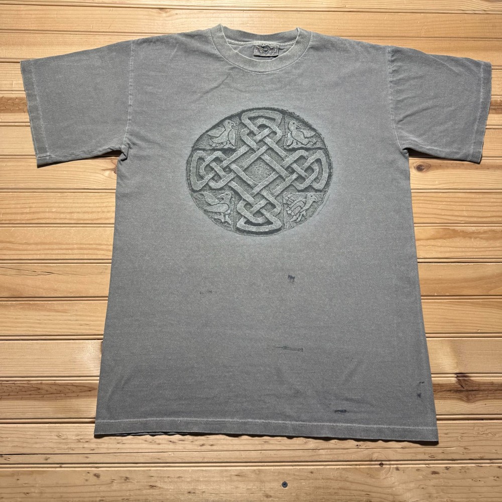 Vintage 1997 Celtic Crossings Knot Bird Single Stitch Graphic T-Shirt USA Medium