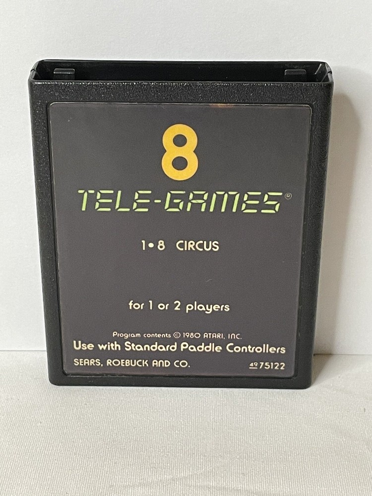Circus (Atari 2600, 1980) Sears Tele-Games Cartridge Only Cleaned Tested