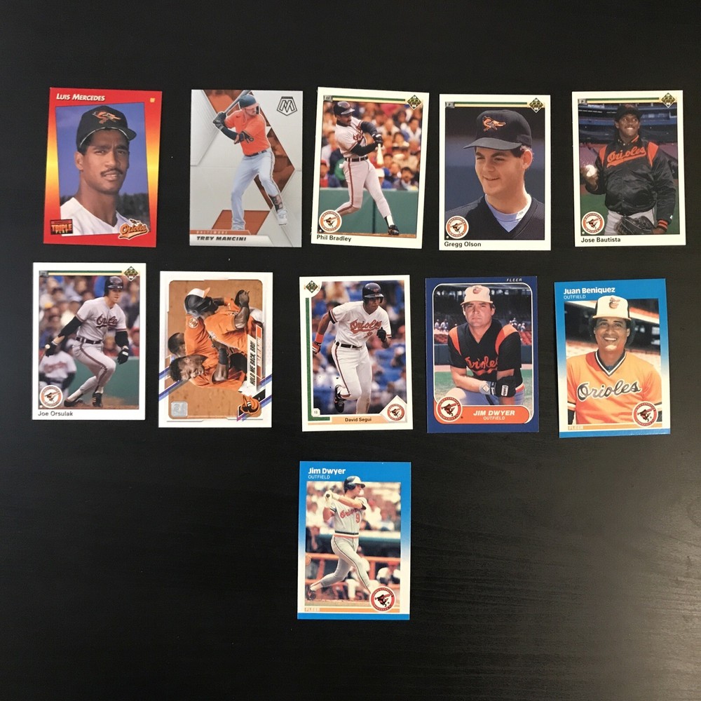 11 Card Baltimore Orioles MLB Baseball Lot VG