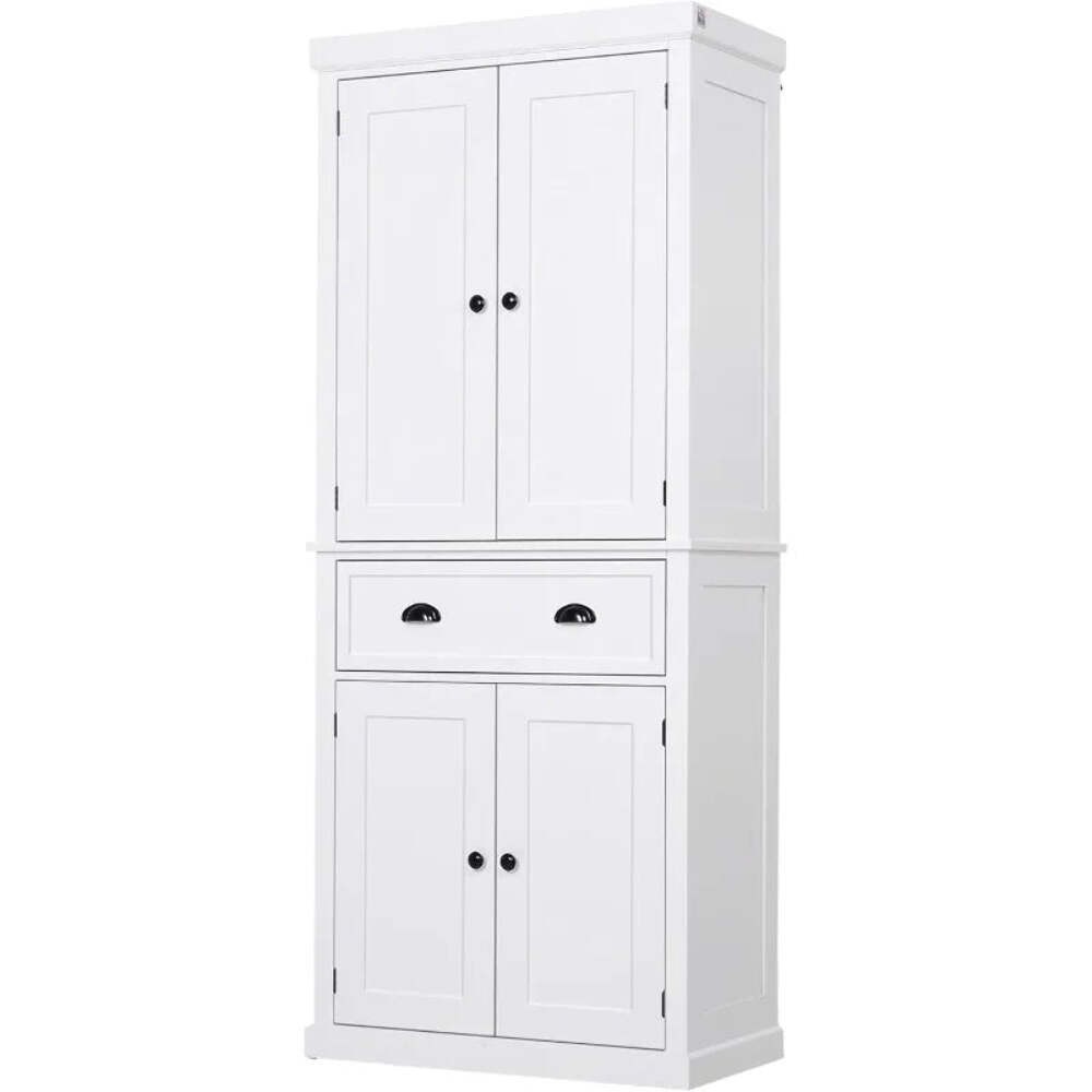 Ljustra 72.5 Inch Freestanding Kitchen Pantry Cabinet with Adjustable Shelves